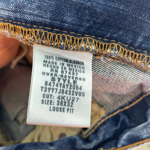 Ralph Lauren Straight Jeans Mens 36x32 blue 1796 - Picture 5 of 9